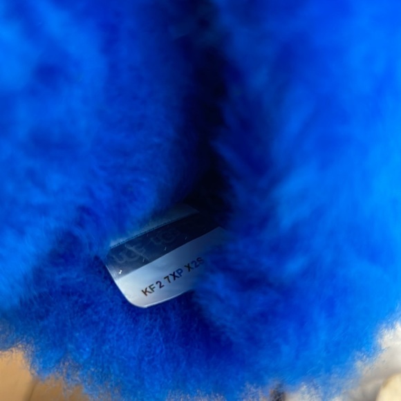 🍁 UGG 🍁 FLUFF SLIDE Il BLUE SLIPPERS - Picture 6 of 9